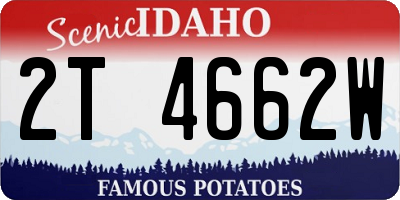 ID license plate 2T4662W