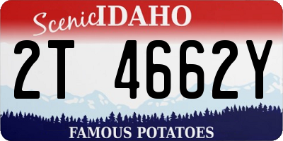 ID license plate 2T4662Y