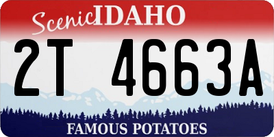 ID license plate 2T4663A