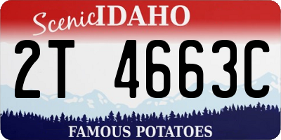 ID license plate 2T4663C