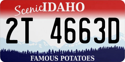 ID license plate 2T4663D