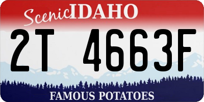 ID license plate 2T4663F
