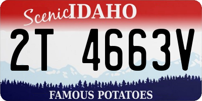 ID license plate 2T4663V