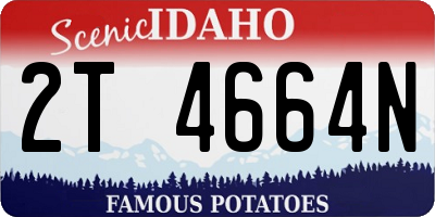 ID license plate 2T4664N