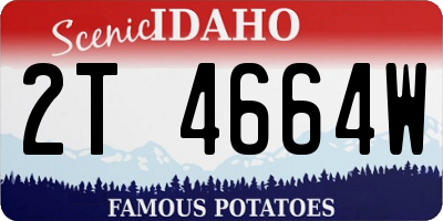 ID license plate 2T4664W