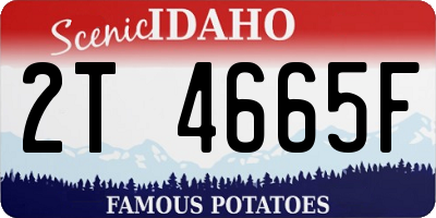 ID license plate 2T4665F