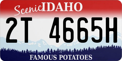 ID license plate 2T4665H