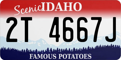 ID license plate 2T4667J