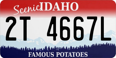 ID license plate 2T4667L