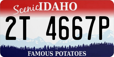 ID license plate 2T4667P
