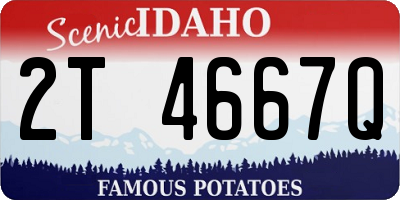ID license plate 2T4667Q