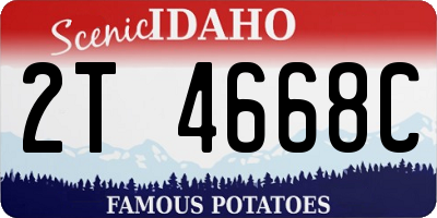 ID license plate 2T4668C