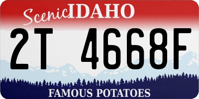 ID license plate 2T4668F