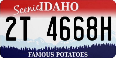 ID license plate 2T4668H