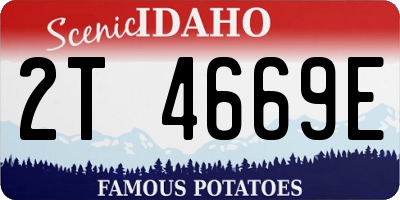 ID license plate 2T4669E