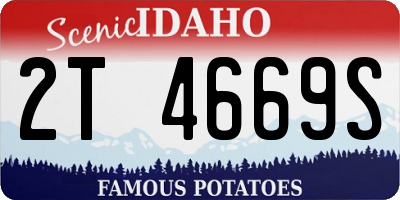 ID license plate 2T4669S