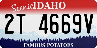 ID license plate 2T4669V