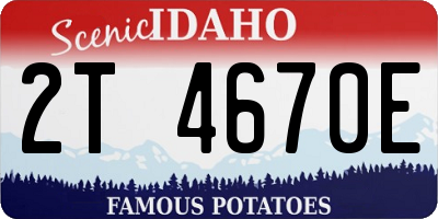 ID license plate 2T4670E