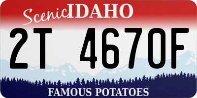 ID license plate 2T4670F