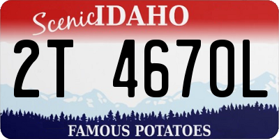 ID license plate 2T4670L
