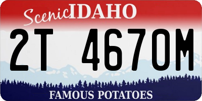 ID license plate 2T4670M