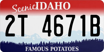 ID license plate 2T4671B