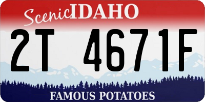 ID license plate 2T4671F