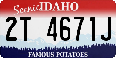 ID license plate 2T4671J