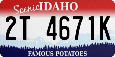 ID license plate 2T4671K