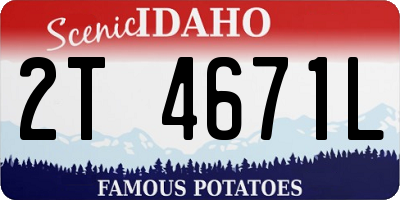 ID license plate 2T4671L