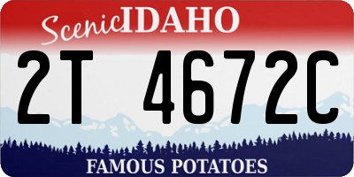 ID license plate 2T4672C
