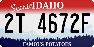 ID license plate 2T4672F