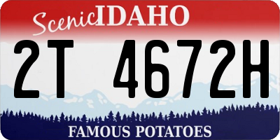 ID license plate 2T4672H