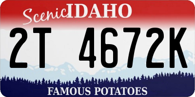 ID license plate 2T4672K