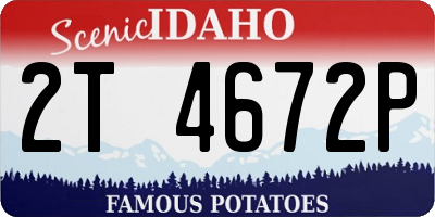 ID license plate 2T4672P