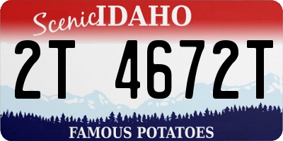 ID license plate 2T4672T