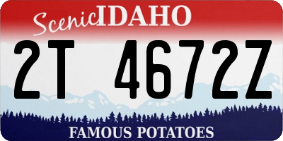 ID license plate 2T4672Z