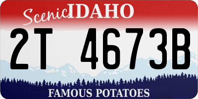 ID license plate 2T4673B