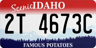 ID license plate 2T4673C