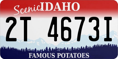 ID license plate 2T4673I