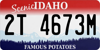 ID license plate 2T4673M