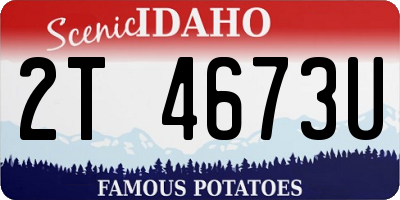 ID license plate 2T4673U