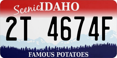 ID license plate 2T4674F