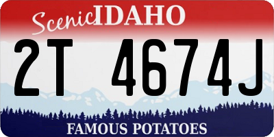 ID license plate 2T4674J