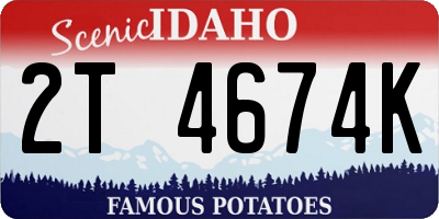 ID license plate 2T4674K