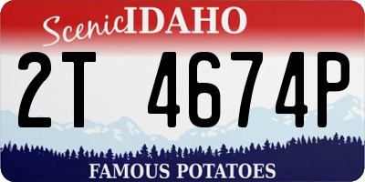 ID license plate 2T4674P