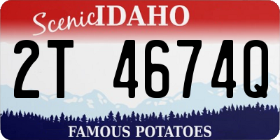 ID license plate 2T4674Q