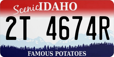 ID license plate 2T4674R