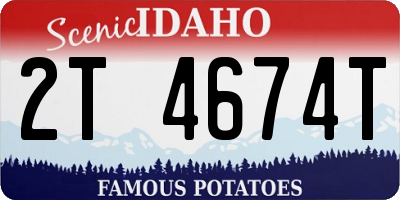 ID license plate 2T4674T