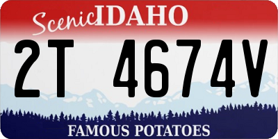 ID license plate 2T4674V